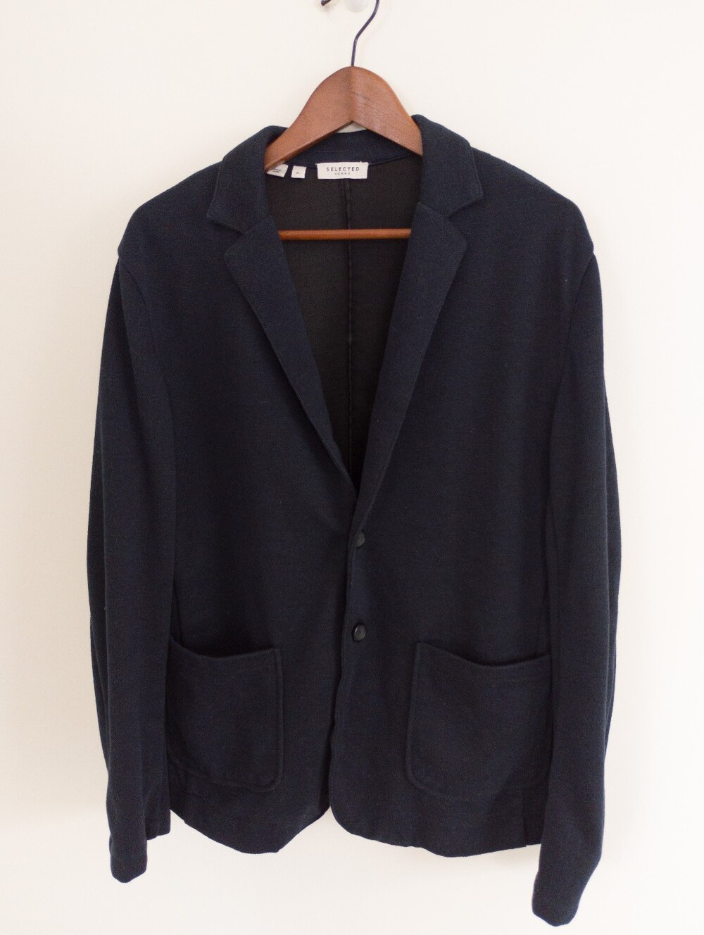Selected Homme Emilio Navy Blue Sweat Blazer Jacket XL Casual Smart Knit